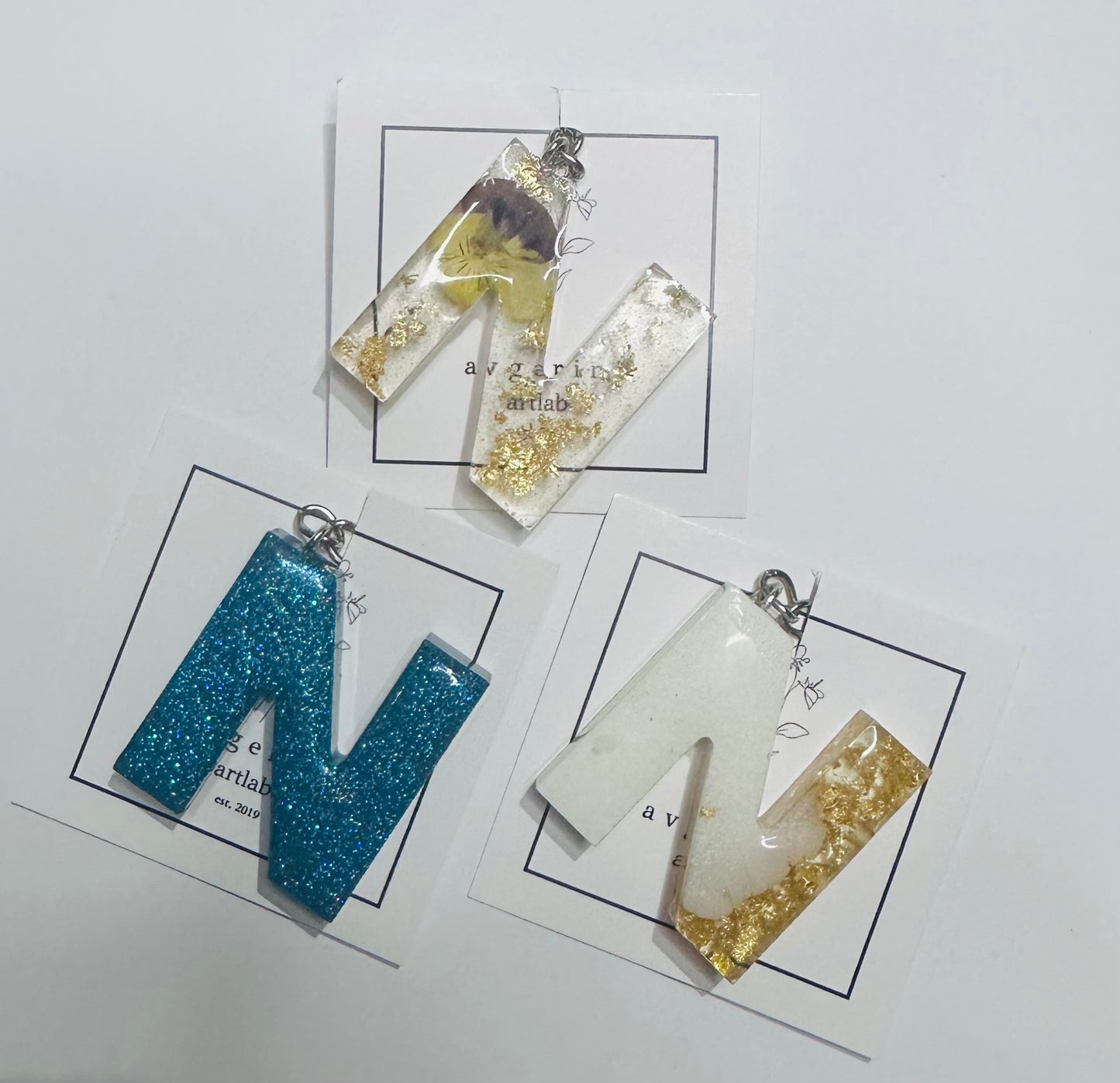 N | Μπρελόκ από Υγρό Γυαλί