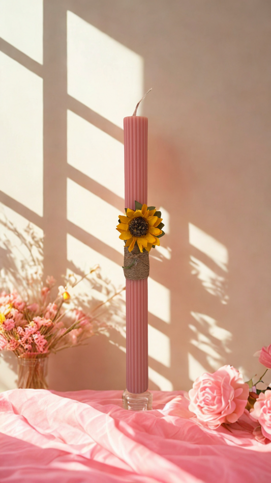 Πασχαλινή Λαμπάδα με Ηλιοτρόπιο